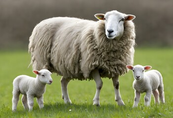 Obraz premium sheep and lambs