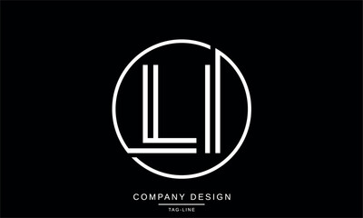 LI, IL Abstract Letters Logo Monogram Design Font Icon Vector Initials
