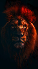 Naklejka premium Majestic lion