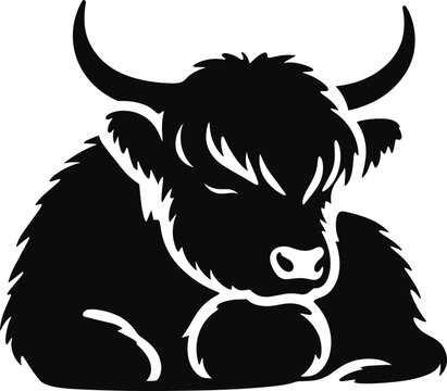 recommend clip art: Sleeping Highland Cow