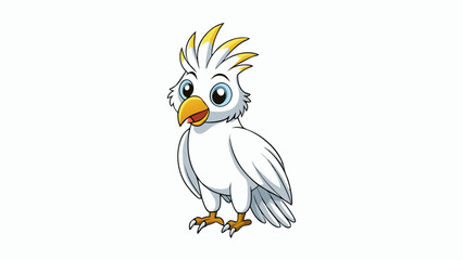 cartoon parrot on white background