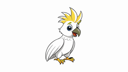 cartoon parrot on white background