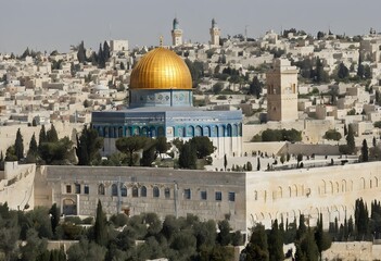 A view of the Dome of the Rock in Jerusalem