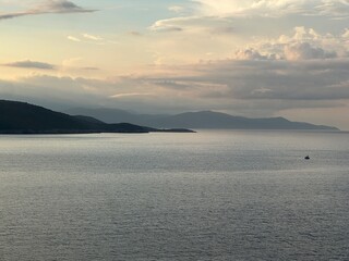 sunset over the sea