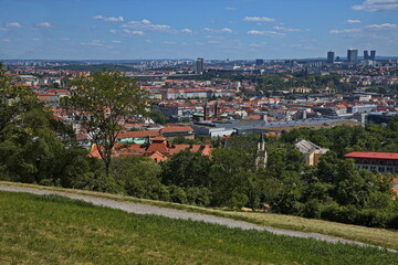 View of Prague from the hill Petrin,Czech republic,Europe
