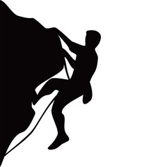 rock climbing silhouette design. extreme sport icon, sign and symbol.