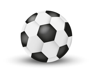 Obraz premium Realistic Football Ball or Soccer Ball .2024 Football. 3d ball. Soccer or Football icon.Vector