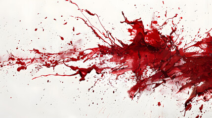 Fototapeta premium bright dark red color splashing on white background, abstract background splashing of Red color.