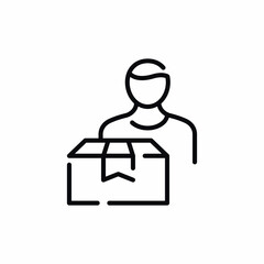delivery package receiver shipping icon