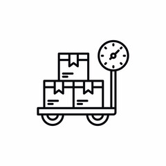 package box scales weight icon