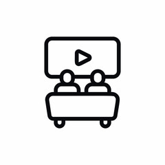 home cinema movie sofa icon
