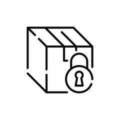 delivery package lock safety icon