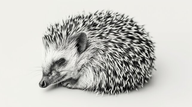 recommend clip art: A charming hedgehog, curled up in a ball
