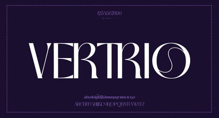 Obraz premium Vector luxury wedding alphabet letters font typography elegant classic serif fonts decorative vintag 