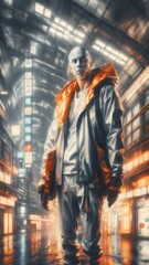 person in a city