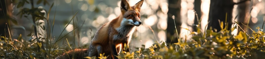 Fototapeta premium Free-Spirited Fox in Its Natural Habitat