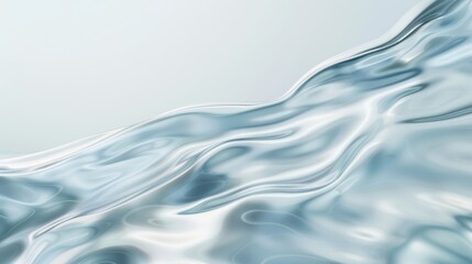 Panoramic transparent water with ripples, abstract wave texture, clean and serene aquatic background