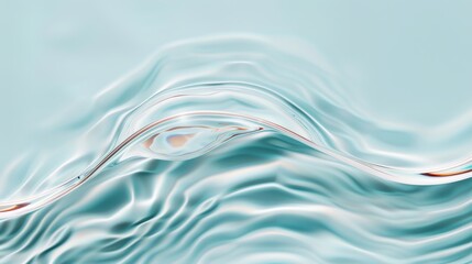 Rippling water panorama, abstract background with clean and clear wave textures, transparent fluid