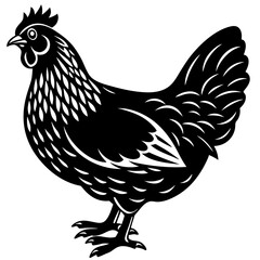 Hen silhouette vector illustration