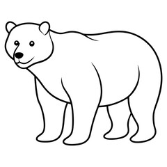 Stunning Illustration of a Bear Line Art Vector