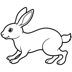 illustration of a rabbit line art