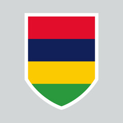 Mauritius Flag Shield Shape Frame