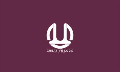 Obraz premium OU UO Abstract initial monogram letter alphabet logo design
