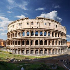 Fototapeta premium A view of the colosseum in Rome