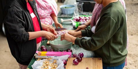 food preparation by Indian women