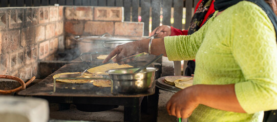 food preparation by Indian women