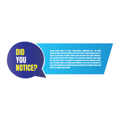 Did you notice question sign illustration, Do you know fun fact sign design, Did you know information and education sign design