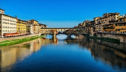 Fototapeta premium A view of the Ponte Vecchio in Florence in Italy