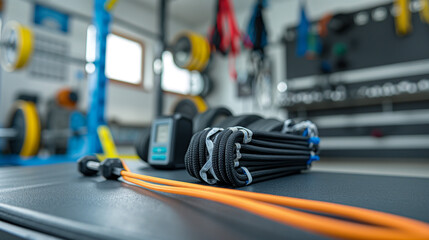 Fototapeta premium Gymnasium equipped for comprehensive workouts