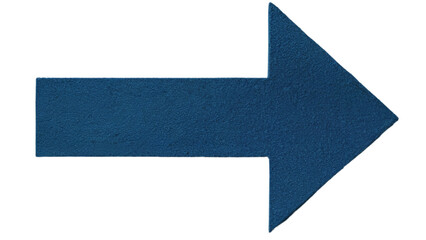Blue Arrow with a Textured surface. Transparent background