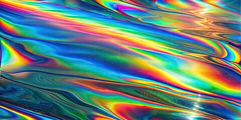 Rainbow-colored reflections created by sunlight, forming a vibrant background