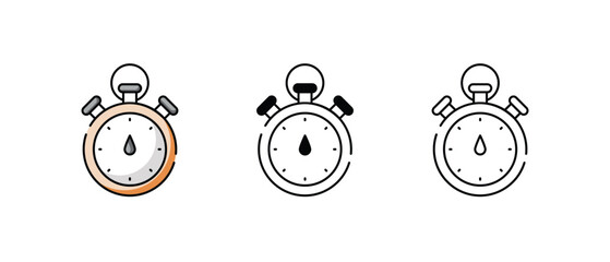 Tennis Timer icons vector set stock illustration