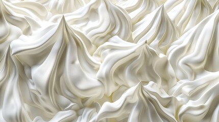 Obraz premium Whipped cream texture background for design, rendered in 3D.