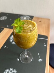 healthy cocktail on the table in a glass
