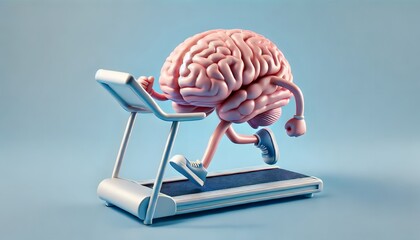 Brain Workout: Anthropomorphic Brain Running on Treadmill for Mental Fitness