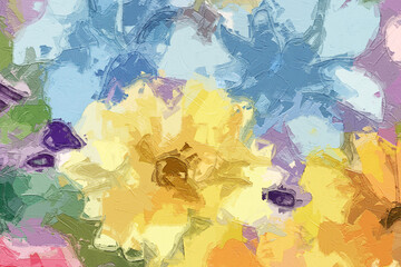 Oil paintings and various flowers, lotus leaves, lotus flowers, fish, roses, peonies, butterflies, cranes, chrysanthemums, all beautiful