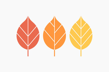 Autumn leaves colors. Vector illustration.