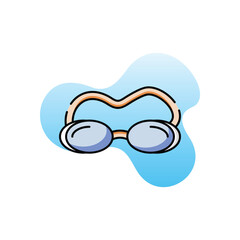 Swimmer Goggles vector icon