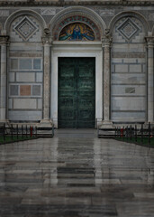 Entrance of the cathedral if Pisa