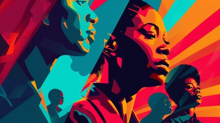 Obraz premium Black History Month. Design, background. 