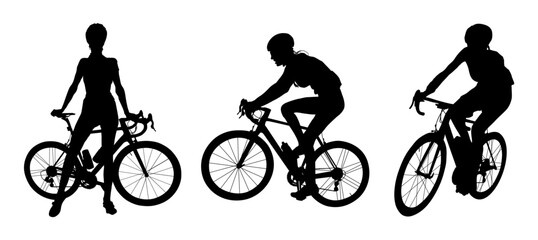 Obraz premium ciclista, vector, ilustracion, deporte, bicicleta, bici, ciclismo, cicloturismo, carrera, tour