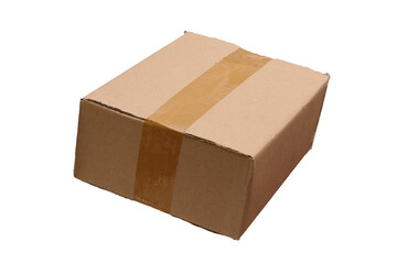 Cardboard box isolated on a white background
