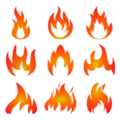 Creative line of hippo shape logo template