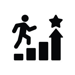 Set of Businessman climbing icon collection. Business growth, career, startup, promoted, success symbol. Vector Illustration.