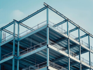 Obraz premium Construction photo, construction site Engineering and team outdoor for building projects, planning and architecture, House and buildings construction, real estate building 