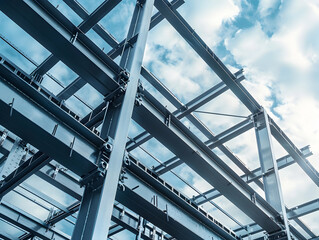 Obraz premium Construction photo, construction site Engineering and team outdoor for building projects, planning and architecture, House and buildings construction, real estate building 